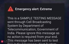 DoT आपातकालीन अलर्ट का परीक्षण करता है